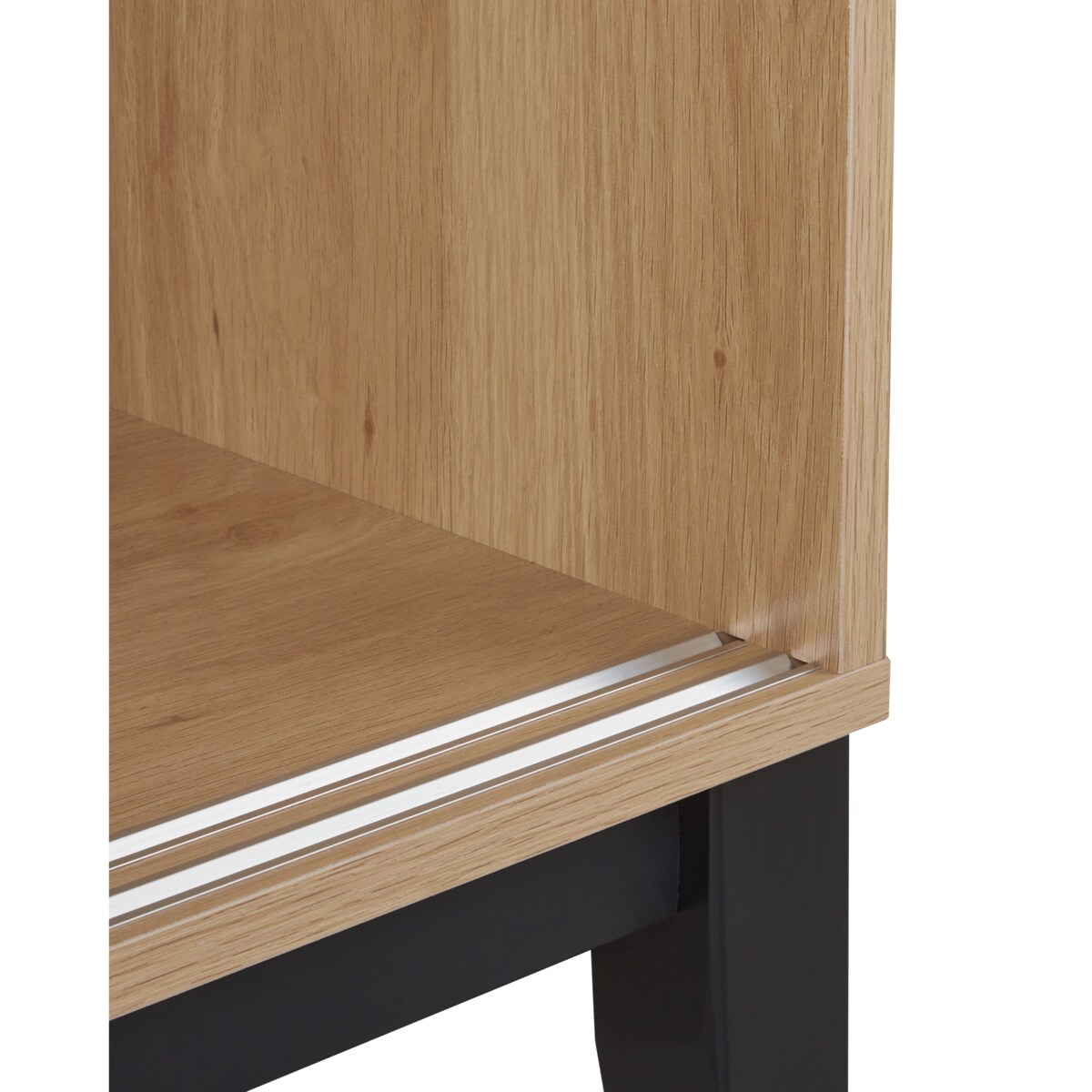 Witryna ze szklaną gablotą jasne drewno RUMSON