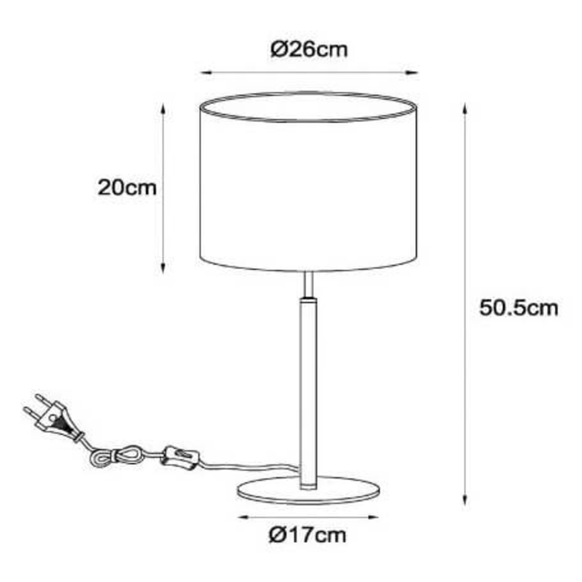 Nocna lampka na komodę Maya 45509/81/38 Lucide beżowy czarny