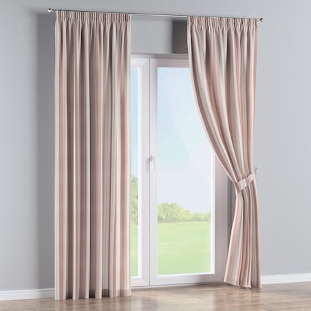 Zasłona na taśmie marszczącej 1 szt. 130x245 czerwone pasy