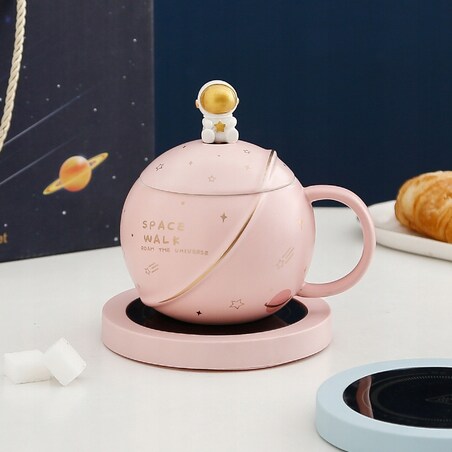 ZESTAW KUBEK Z PODGRZEWACZEM + Łyżka + Kabel USB PREZENT KUBEK ŚWIĄTECZNY