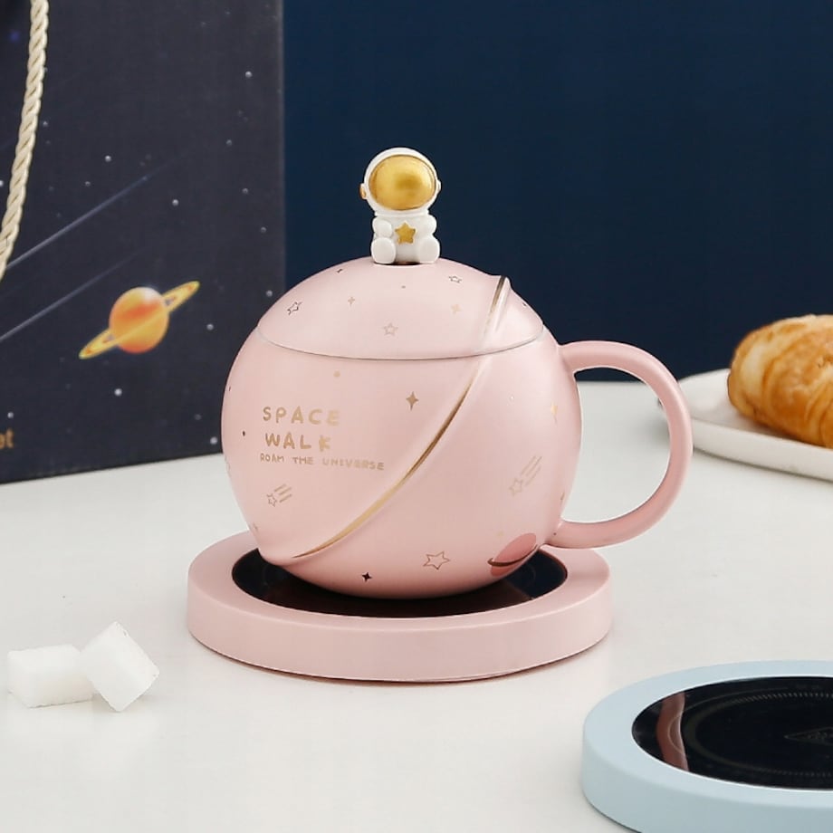 ZESTAW KUBEK Z PODGRZEWACZEM + Łyżka + Kabel USB PREZENT KUBEK ŚWIĄTECZNY