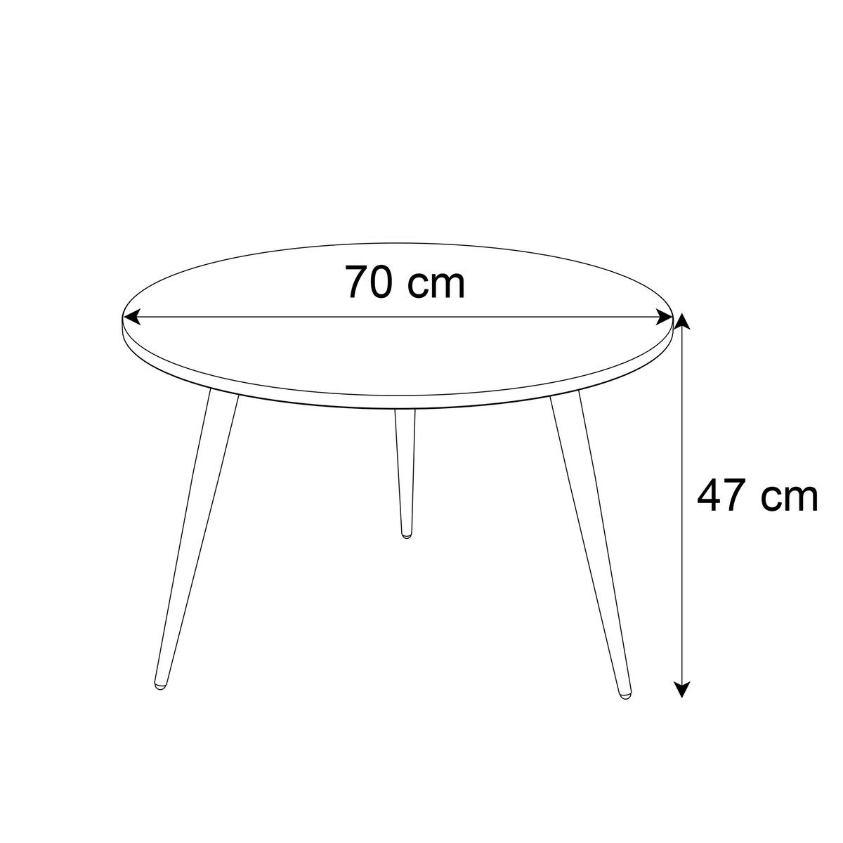 Okrągły stolik kawowy SOLEIL czarny biały połysk