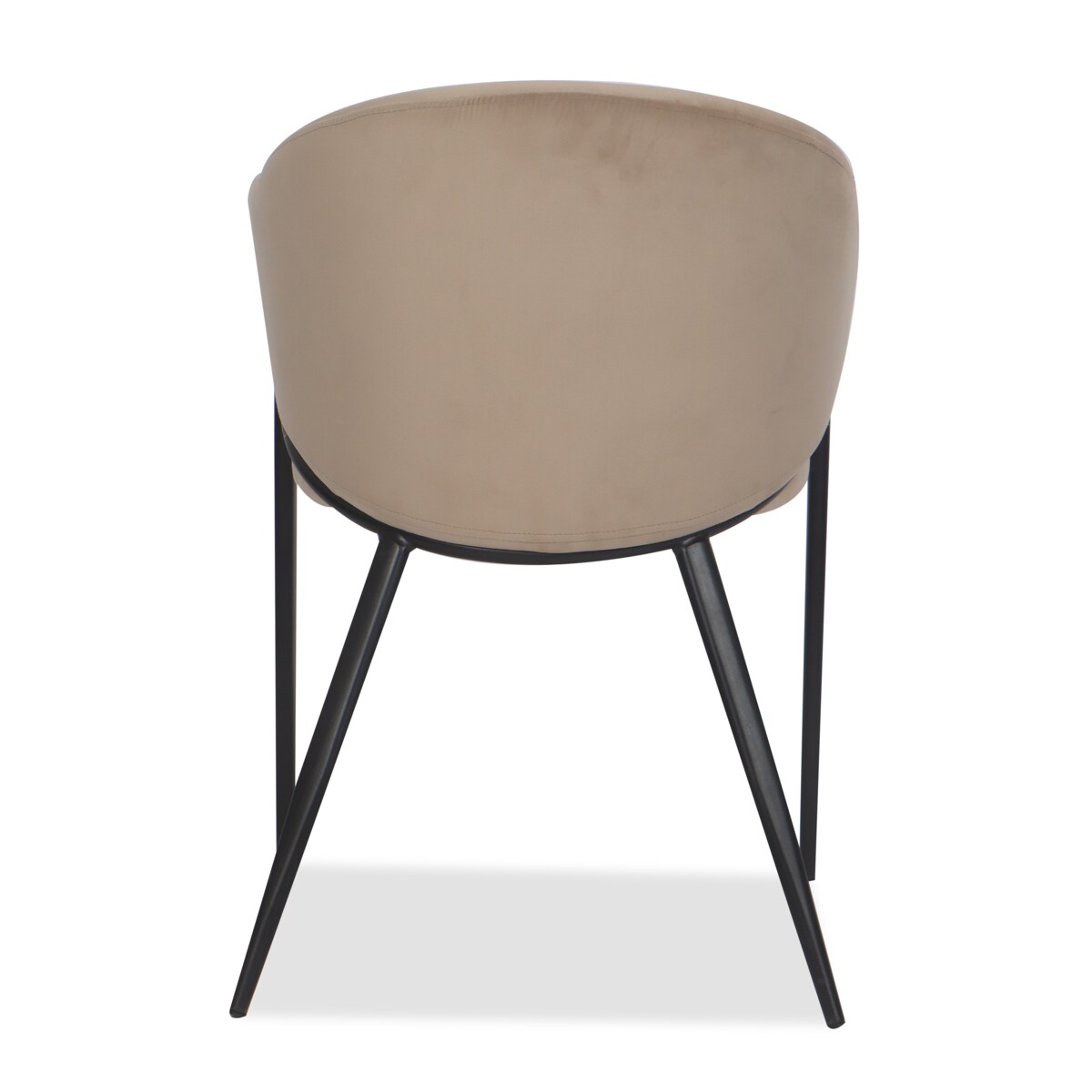 Krzesło tapicerowane do salonu welurowe GLAMOUR beżowe