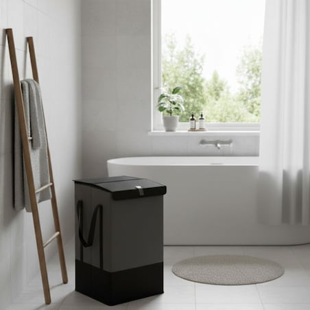 Torba na pranie 57x32x30 cm LAVAZZA 45 litrów antracytowa