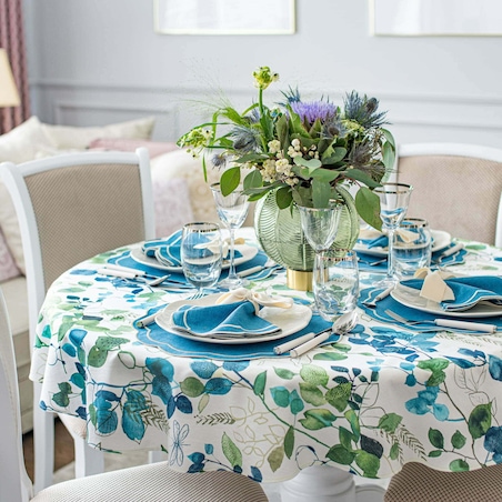 Haftowane podkładki Blue Petali - 6 sztuk