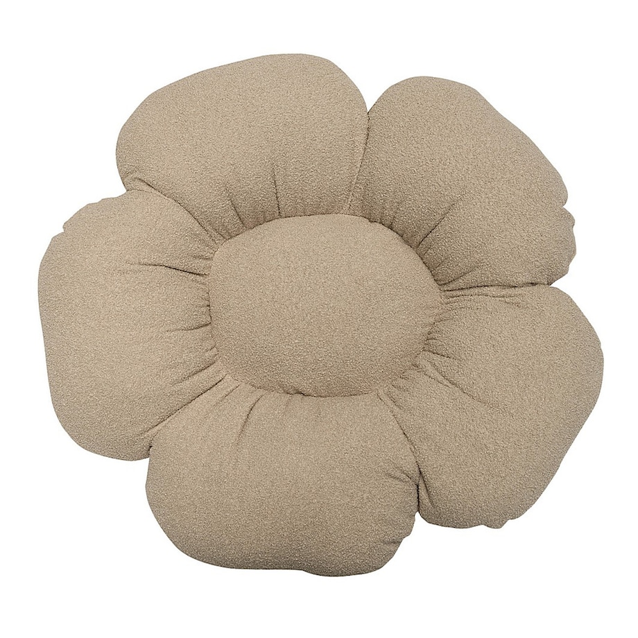 Poduszka kwiatek Mia XXL, jasny beż, 100 cm, Boucle
