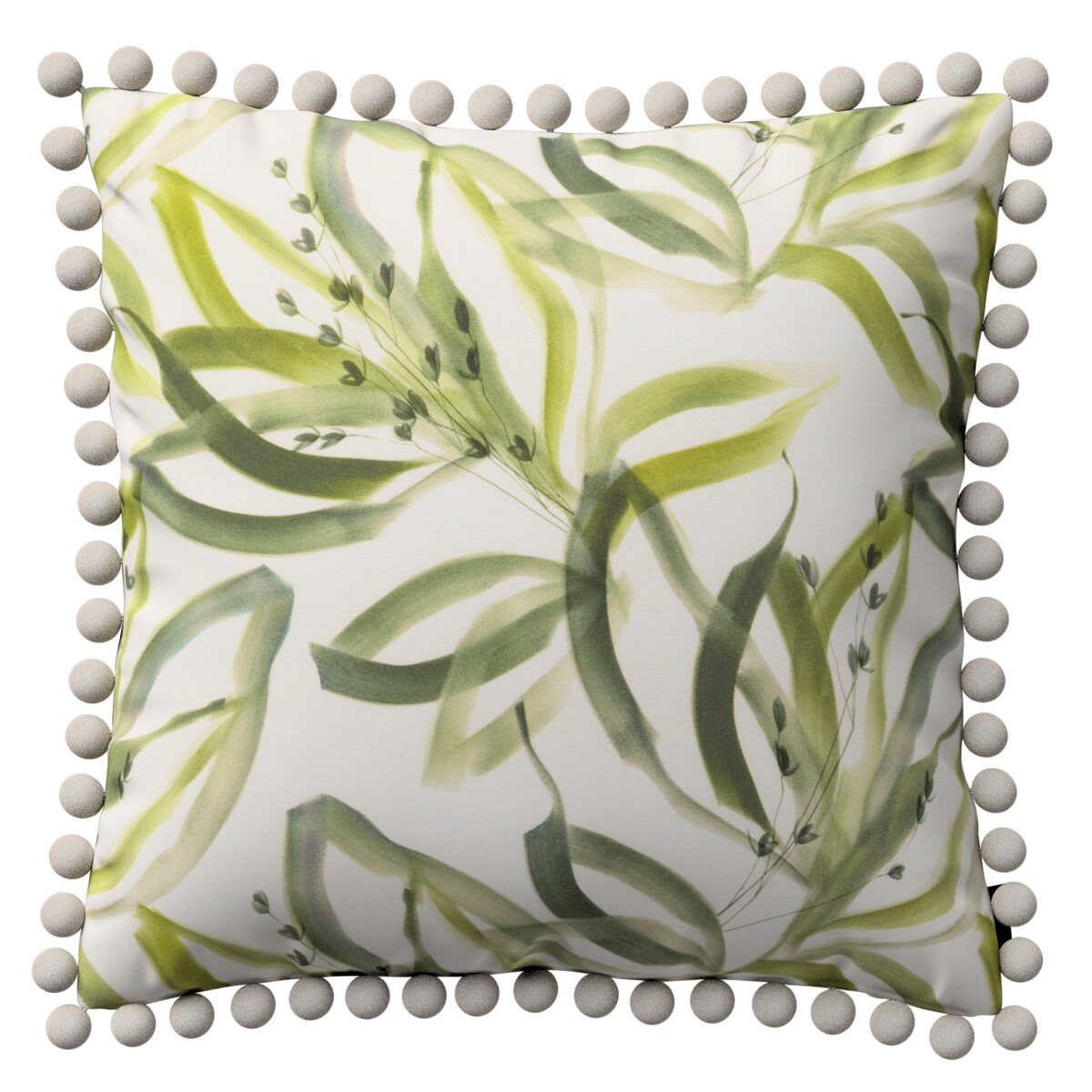 Poszewka Wera na poduszkę 45x45 biało-zielony