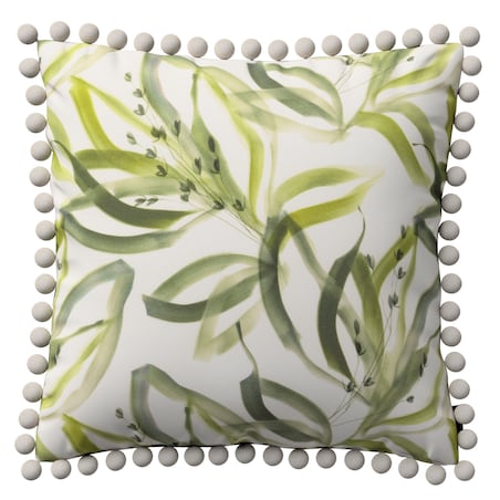 Poszewka Wera na poduszkę 45x45 biało-zielony