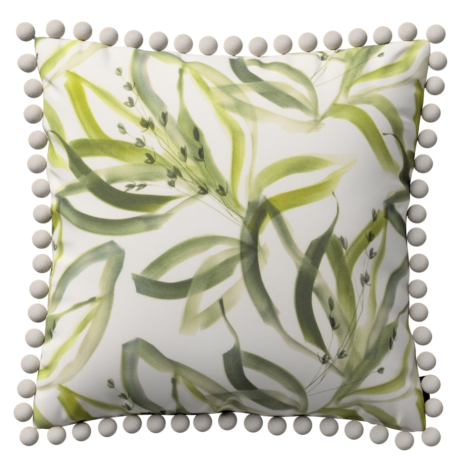 Poszewka Wera na poduszkę 45x45 biało-zielony