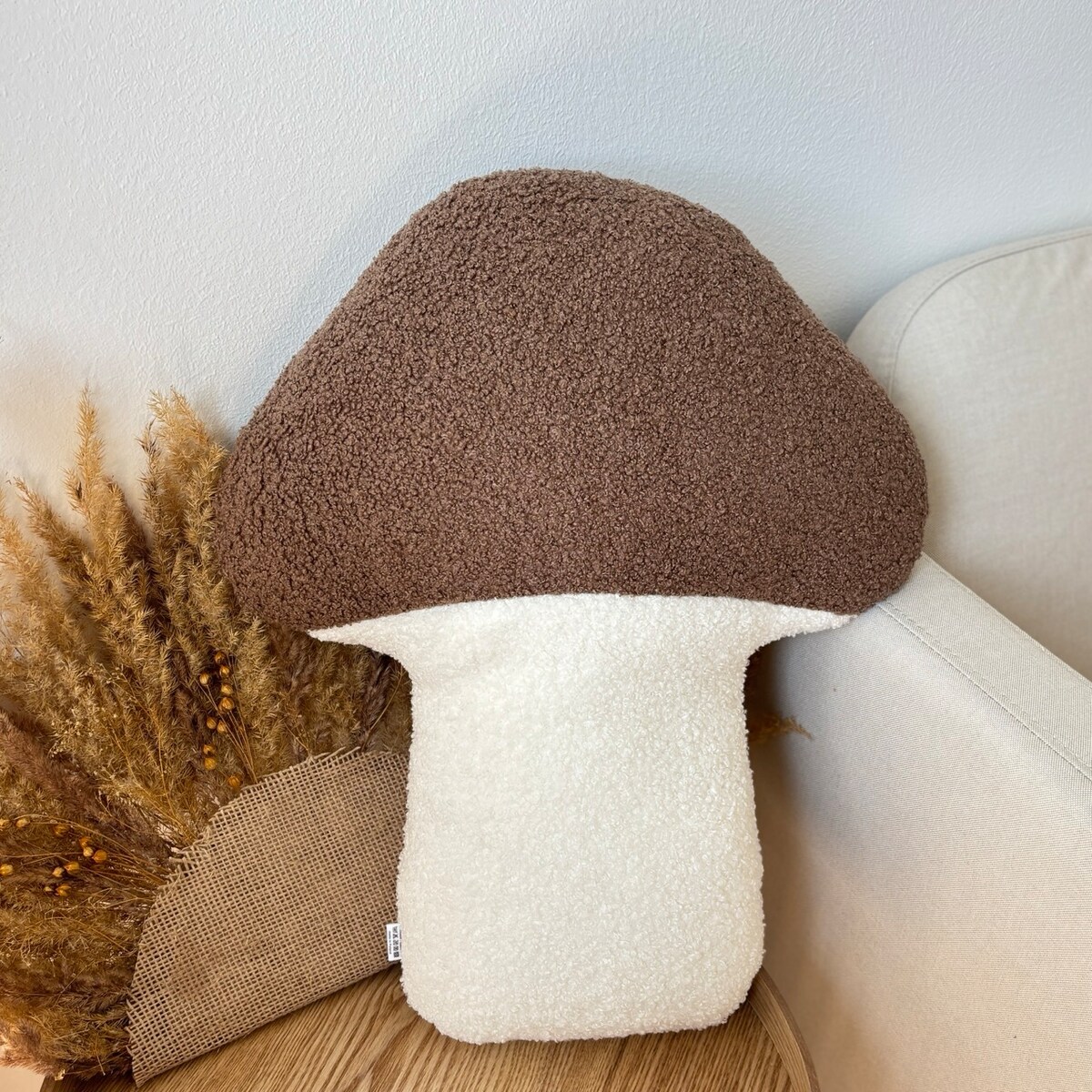 Poduszka jesienna Grzyb boucle