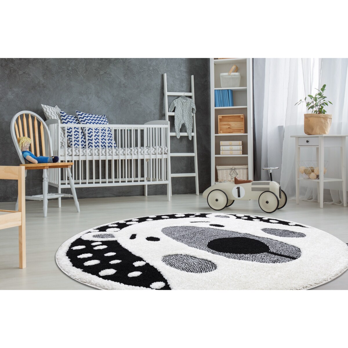 Dywan dziecięcy JOY Koło Teddy miś, dla koło 120 cm