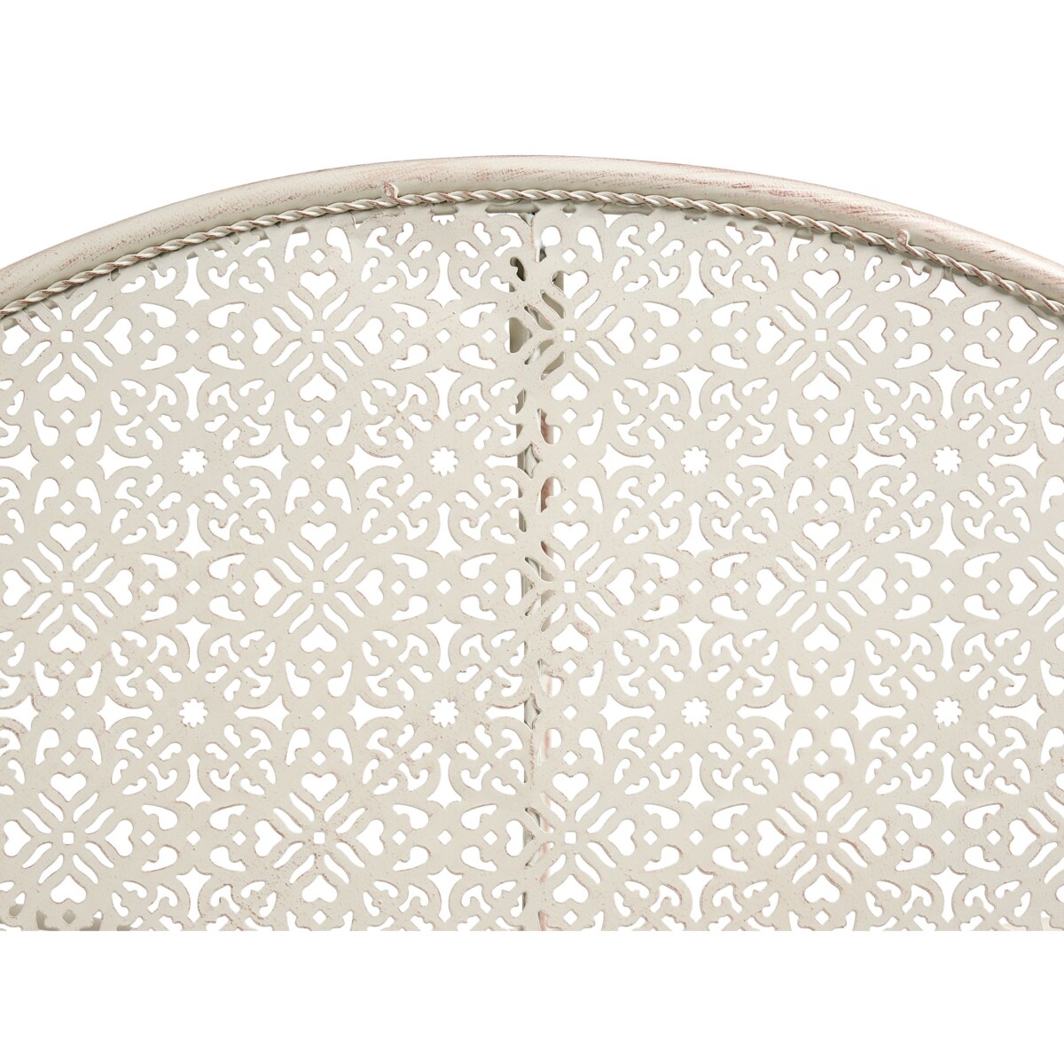 Stolik bistro JUINA 80 cm 36 cm Metal Jasnobeżowy