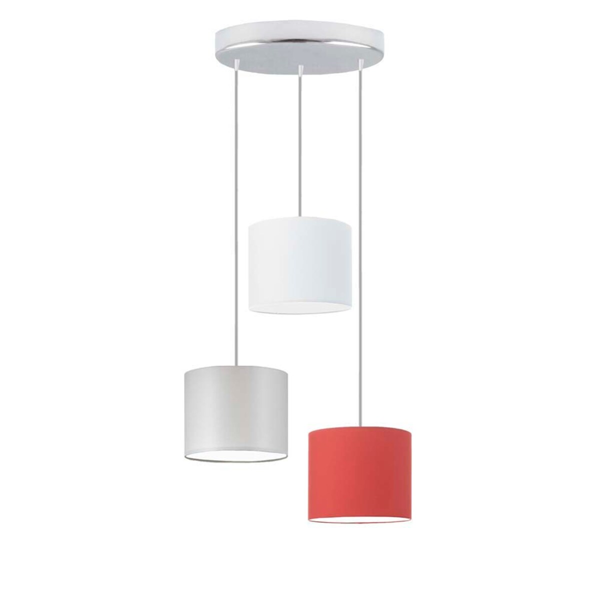 Lampa wisząca zwis żyrandol sufitowa z abażurami walec JAZZ Z3