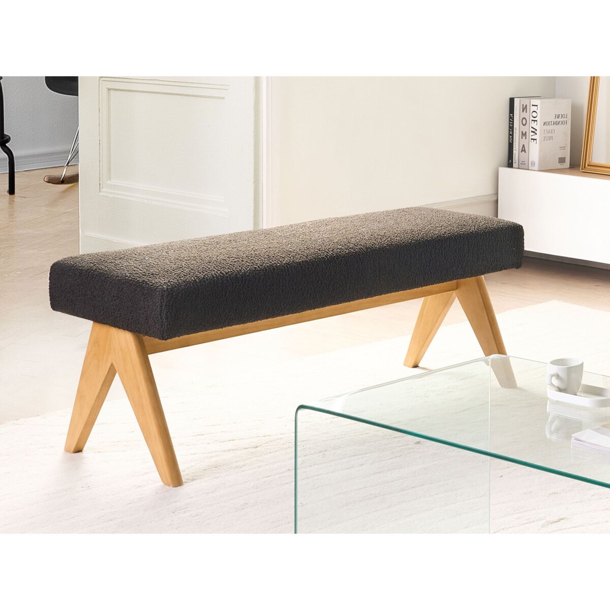 Ławka TAMRE Boucle Czarny