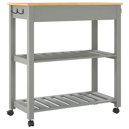 vidaXL Wózek kuchenny MONZA, 84x40x88,5 cm, lite drewno sosnowe