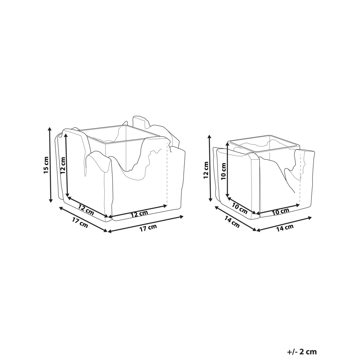 Zestaw 2 świeczników ciemne drewno PLATEROS