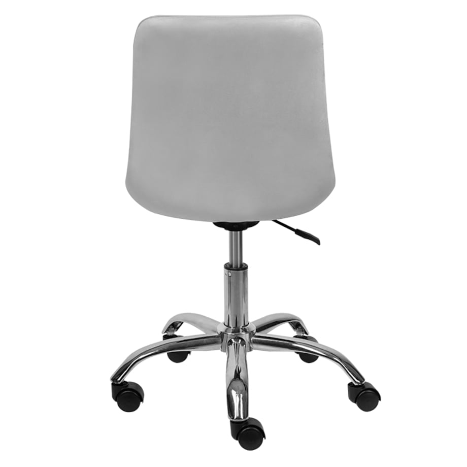 Fotel biurowy krzesło obrotowe regulowane welurowe szare