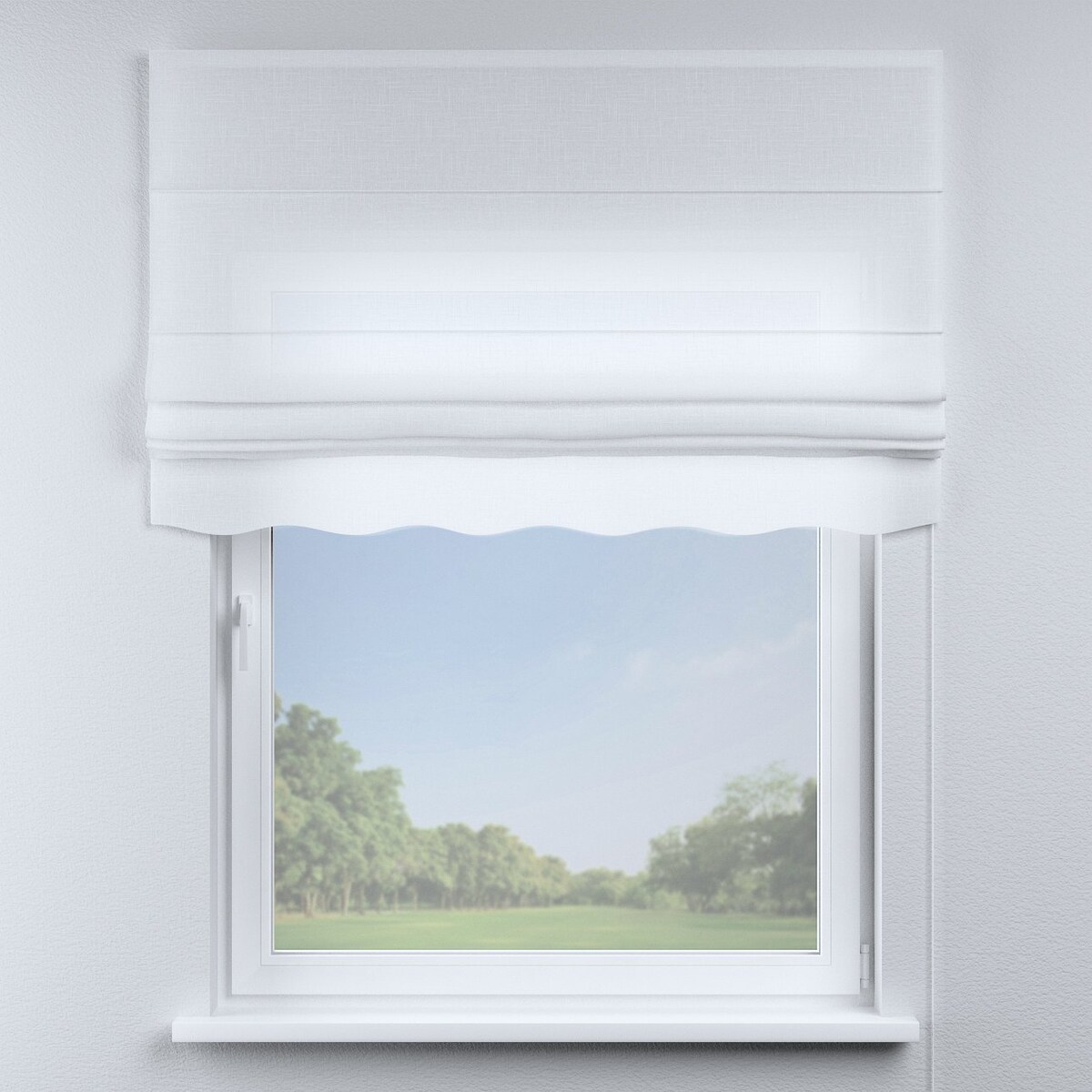 Roleta rzymska Florencja 110x150 prześwitująca, biała