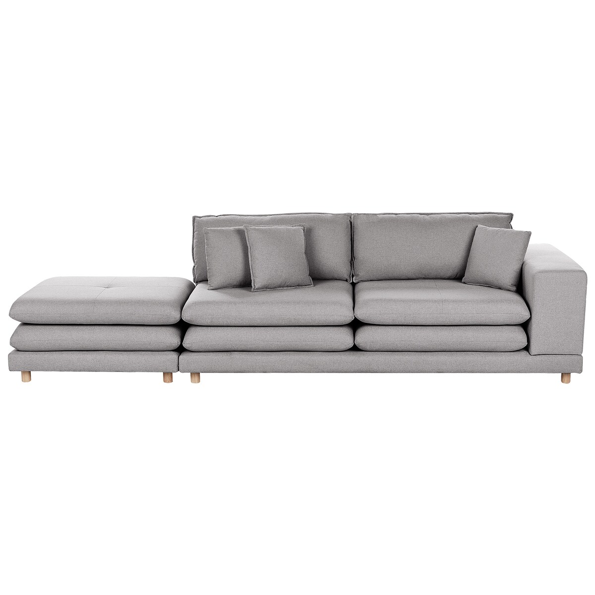 Sofa dla 2 osób HEDEN Szary z otomaną
