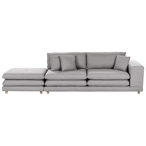 Sofa dla 2 osób HEDEN Szary z otomaną