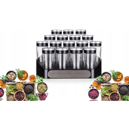 PRZYPRAWNIKI słoiczki na przyprawy zioła kuchenne w półce na prezent box