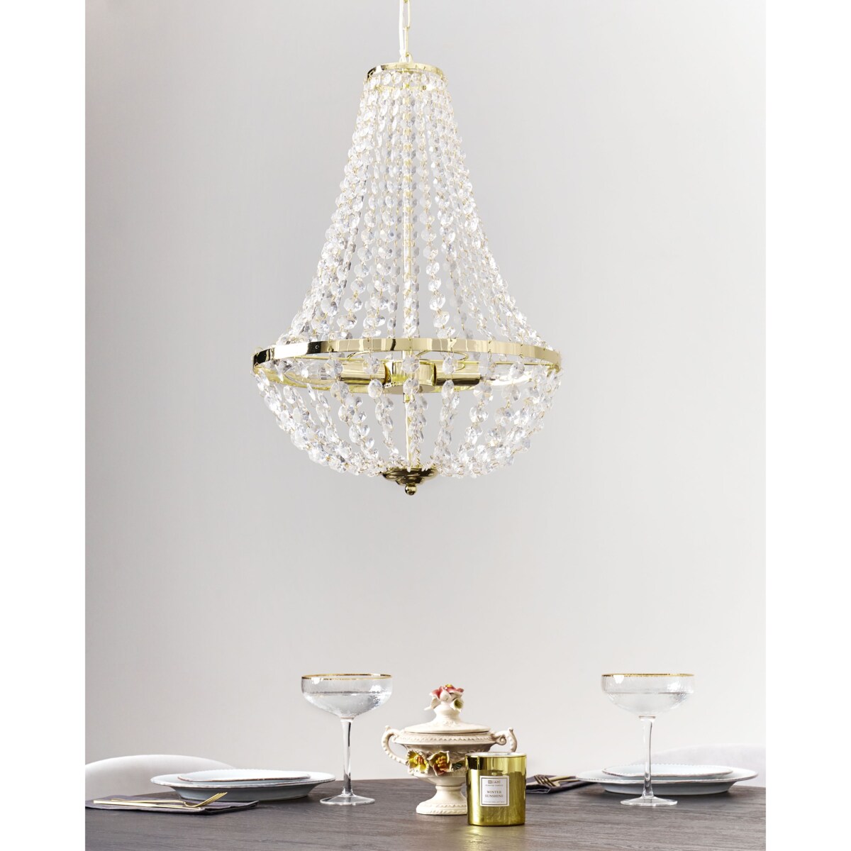 Żyrandol DIAMANTE Metal Złoty