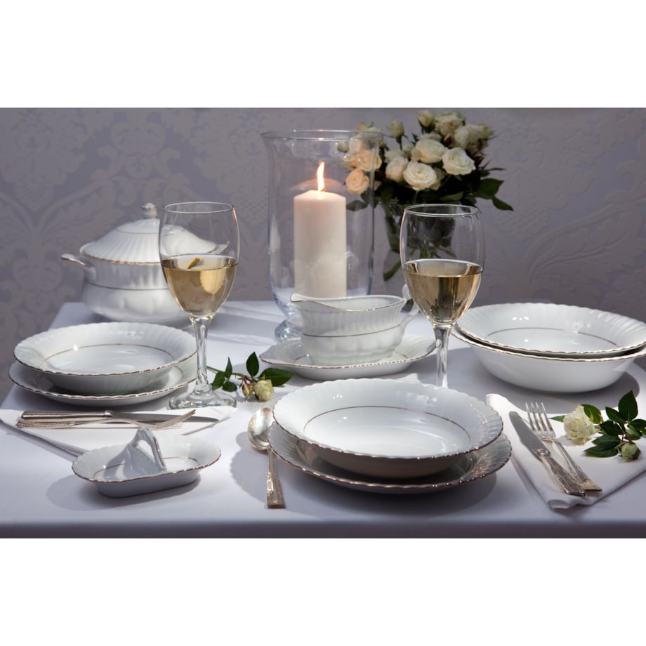 Serwis obiadowy dla 12 osób 44 el. Iwona Złota Linia B014