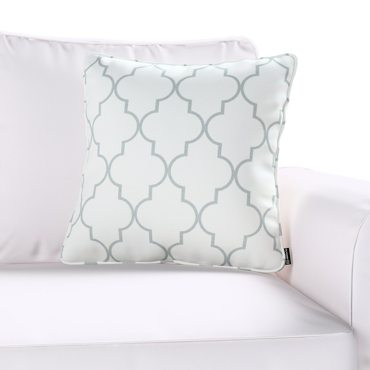Poszewka Gabi na poduszkę, szaro-białe wzory marokańskie, 45 x 45 cm, Gardenia