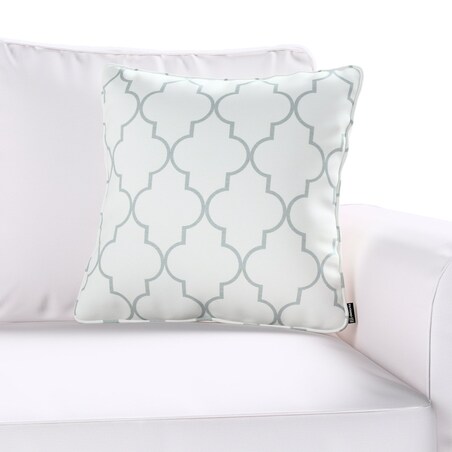 Poszewka Gabi na poduszkę, szaro-białe wzory marokańskie, 45 x 45 cm, Gardenia