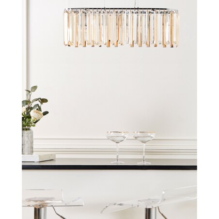 Żyrandol MANDEO Szkło Srebrny