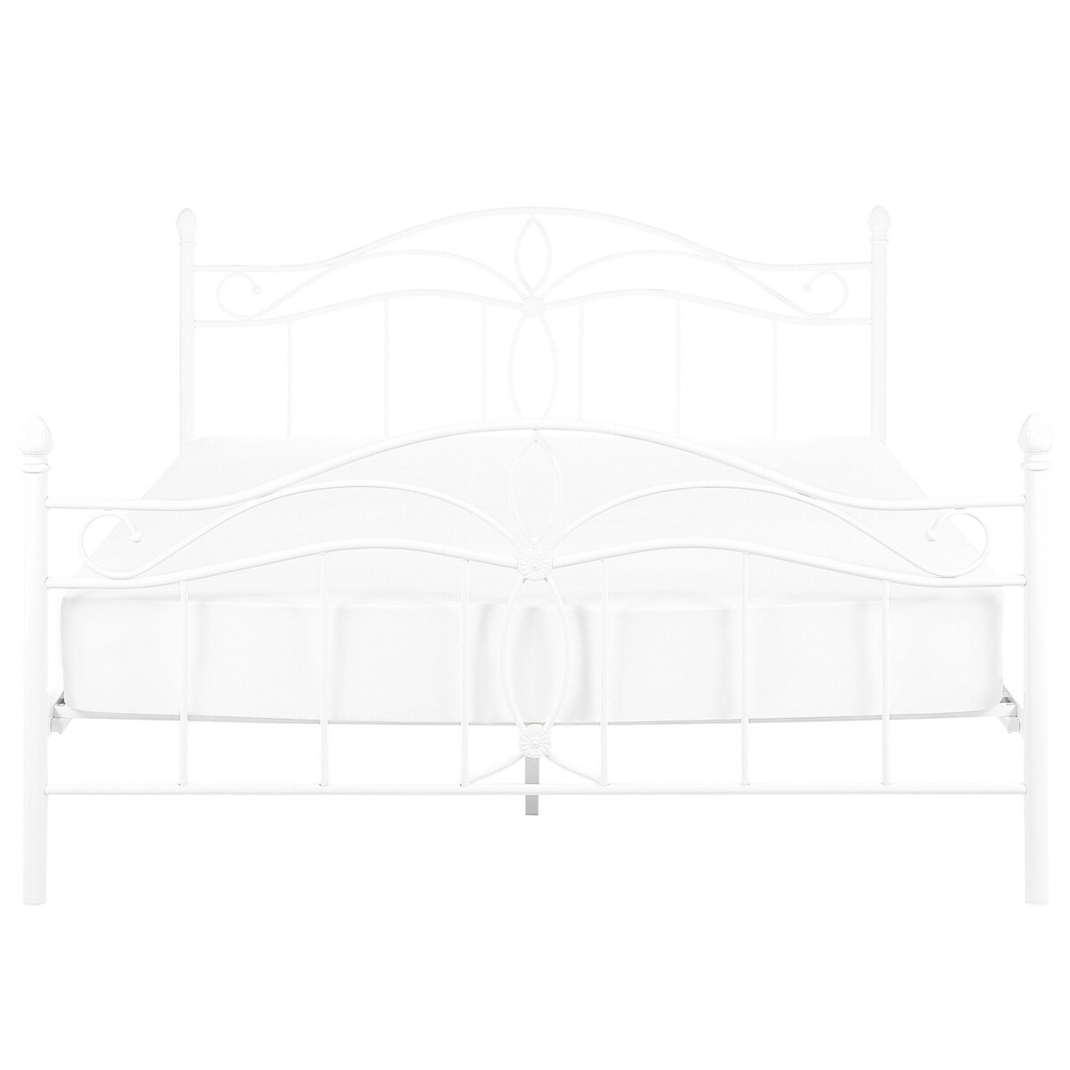 Łóżko metalowe 160 x 200 cm białe ANTLIA