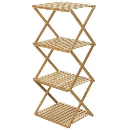 Regał bambusowy do łazienki, 4 poziomy, 40 x 45 x 75 cm