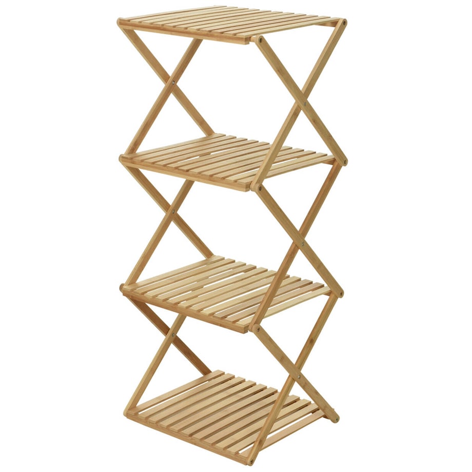 Regał bambusowy do łazienki, 4 poziomy, 40 x 45 x 75 cm