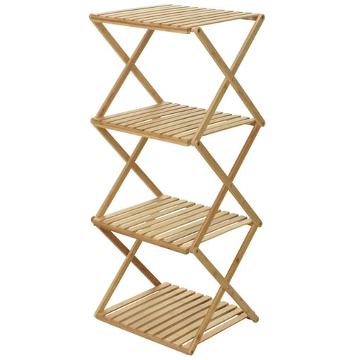 Regał bambusowy do łazienki, 4 poziomy, 40 x 45 x 75 cm