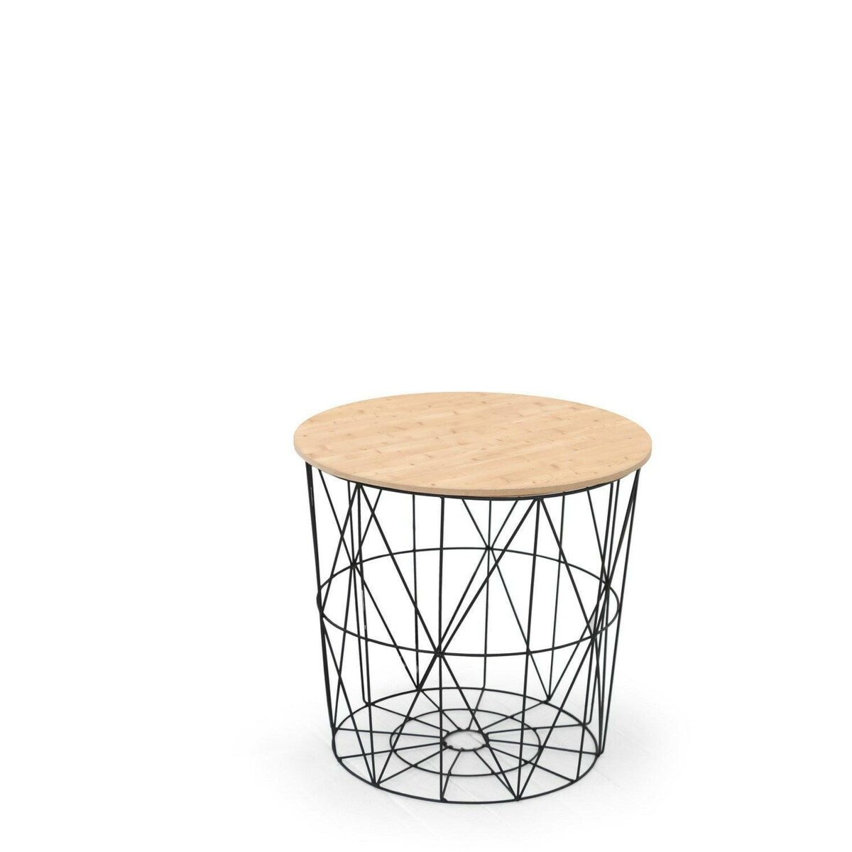STOLIK KAWOWY Skalba OKRĄGŁY 41x42 cm naturalny/czarny