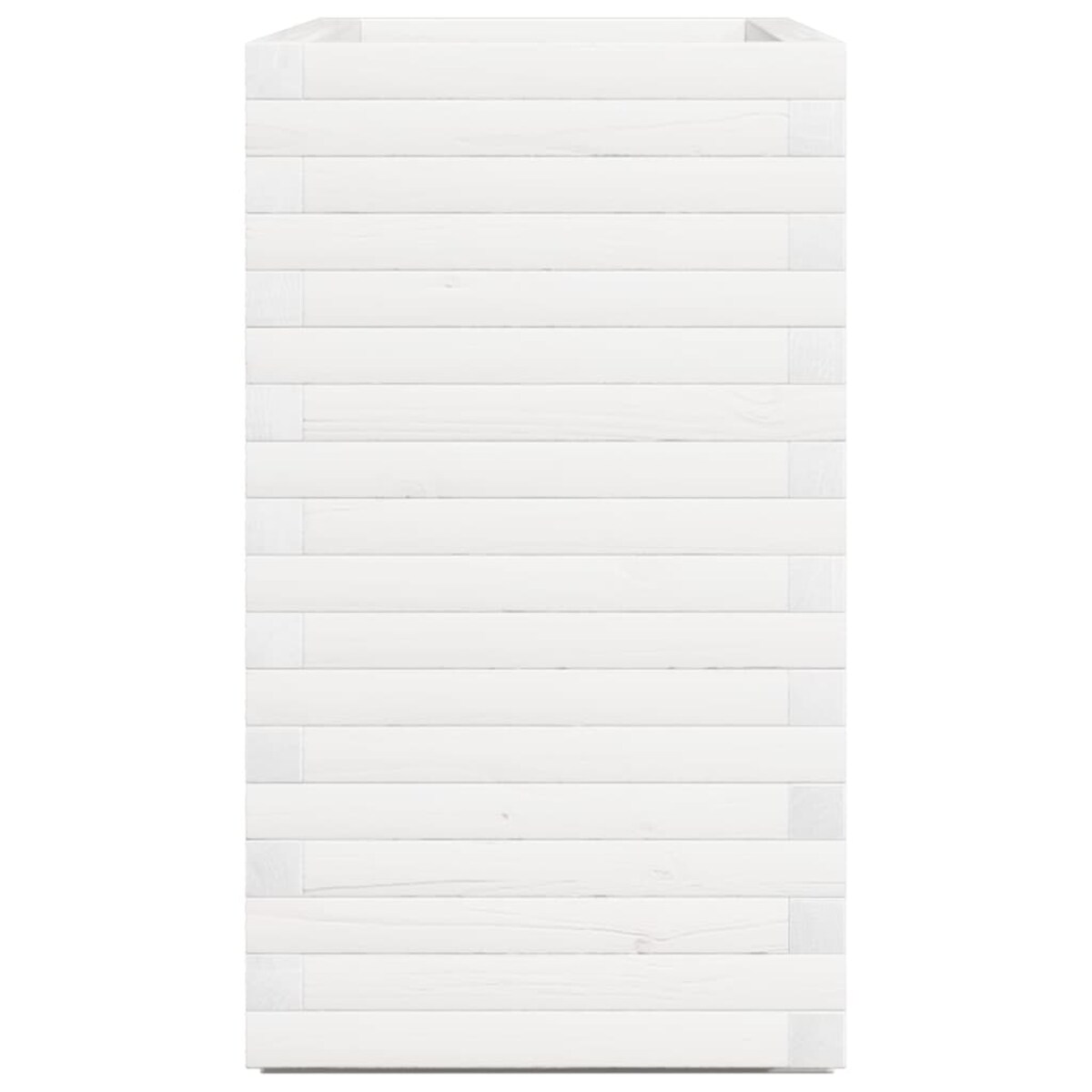 vidaXL Donica ogrodowa, biała, 90x40x72 cm, lite drewno sosnowe