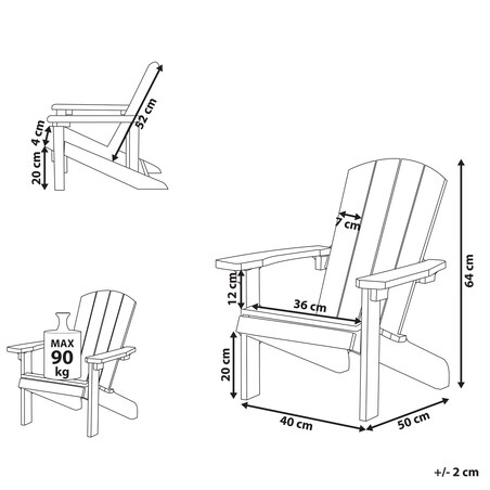 Krzesło dziecięce ADIRONDACK Pastelowy róż
