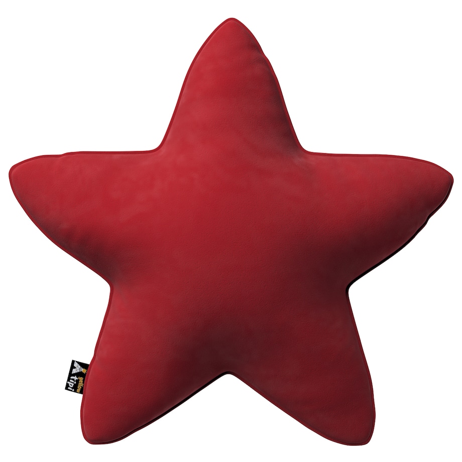 Poduszka Lucky Star, intensywna czerwień, 52x15x52cm, Posh Velvet
