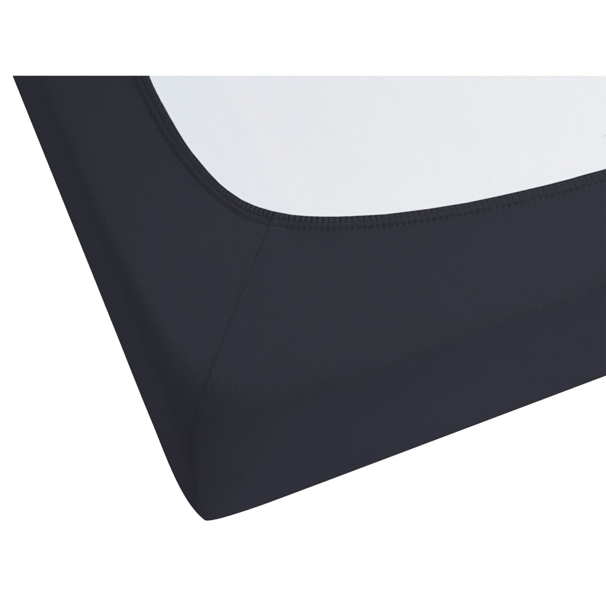 Bawełniane prześcieradło z gumką 90 x 200 cm czarne JANBU