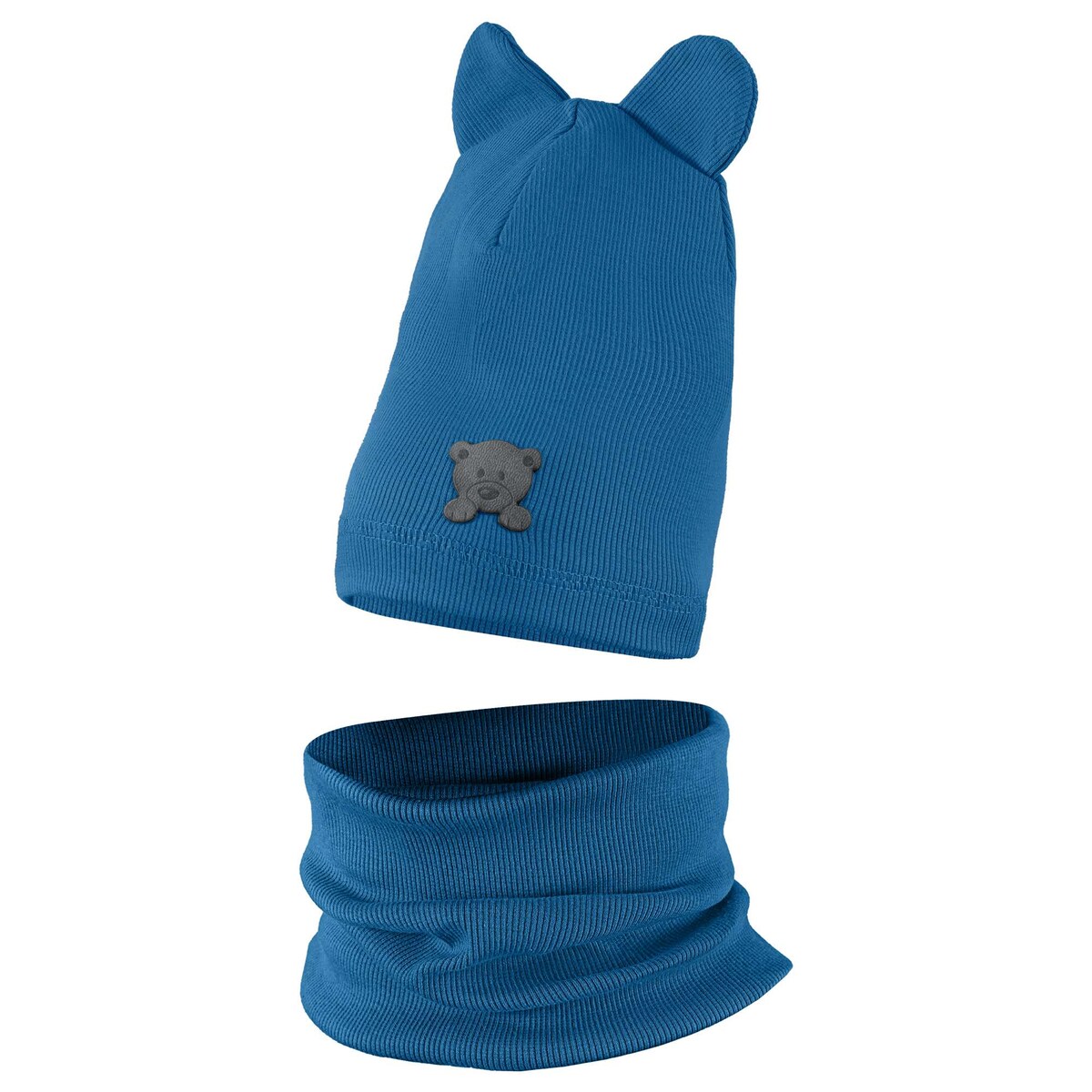 Czapeczka Jesienna Wiosenna Czapka + Komin Komplet Dla Dzieci 48-50 Jeans