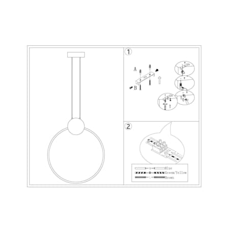 LAMPA WISZĄCA ZAFIRO M MOSIĄDZ CZERŃ