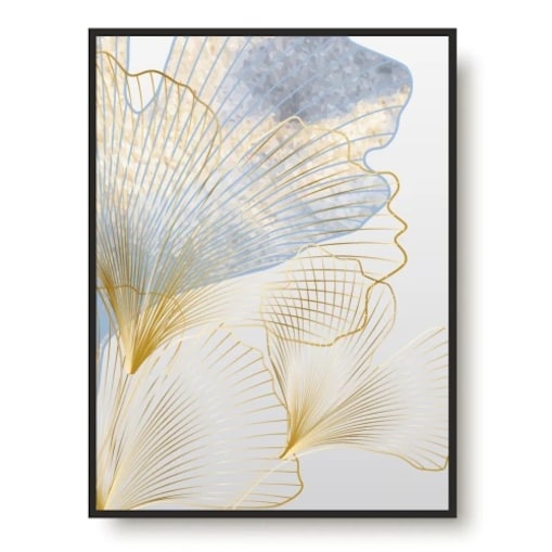 Plakaty Obrazy Poster ze Złotem na ścianę do salonu sypialni Kwiaty 50x70