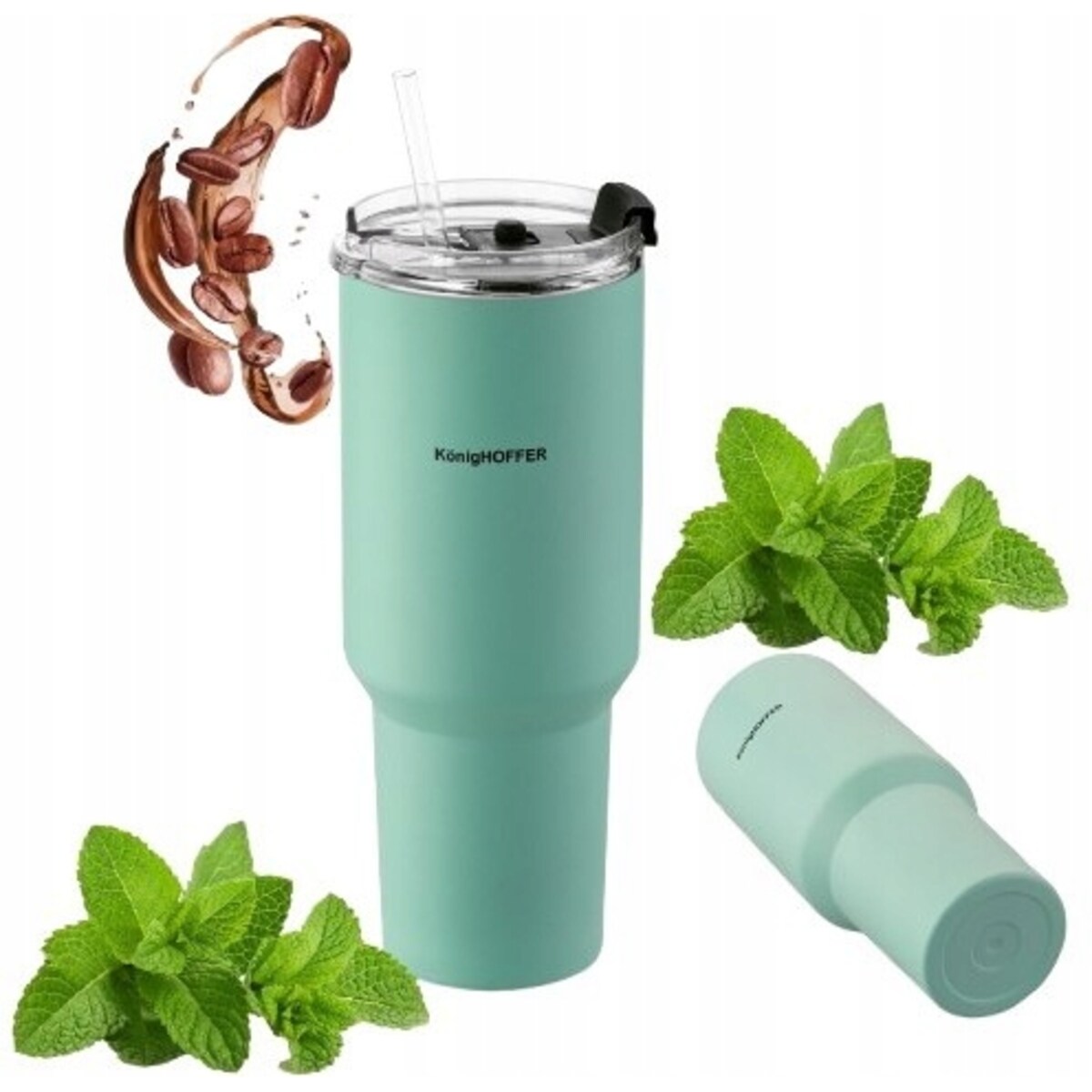 Kubek termiczny ze słomką 1,2 L na napoje kawę HERBATĘ KOKTAJL shake box