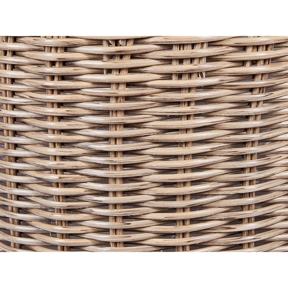 Zestaw 3 koszy na kwiaty z technorattanu brązowy PENDULA