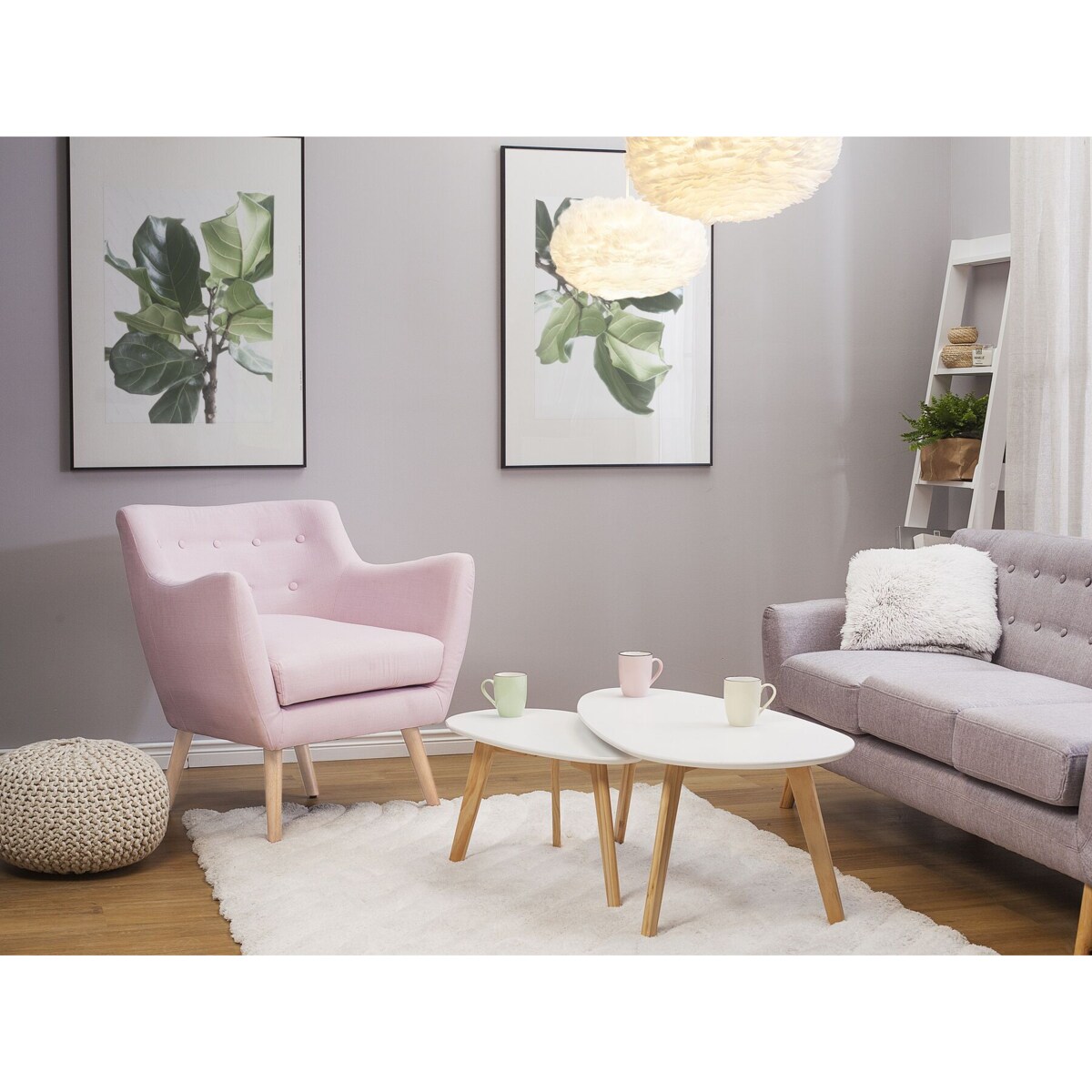 Fotel różowy DRAMMEN