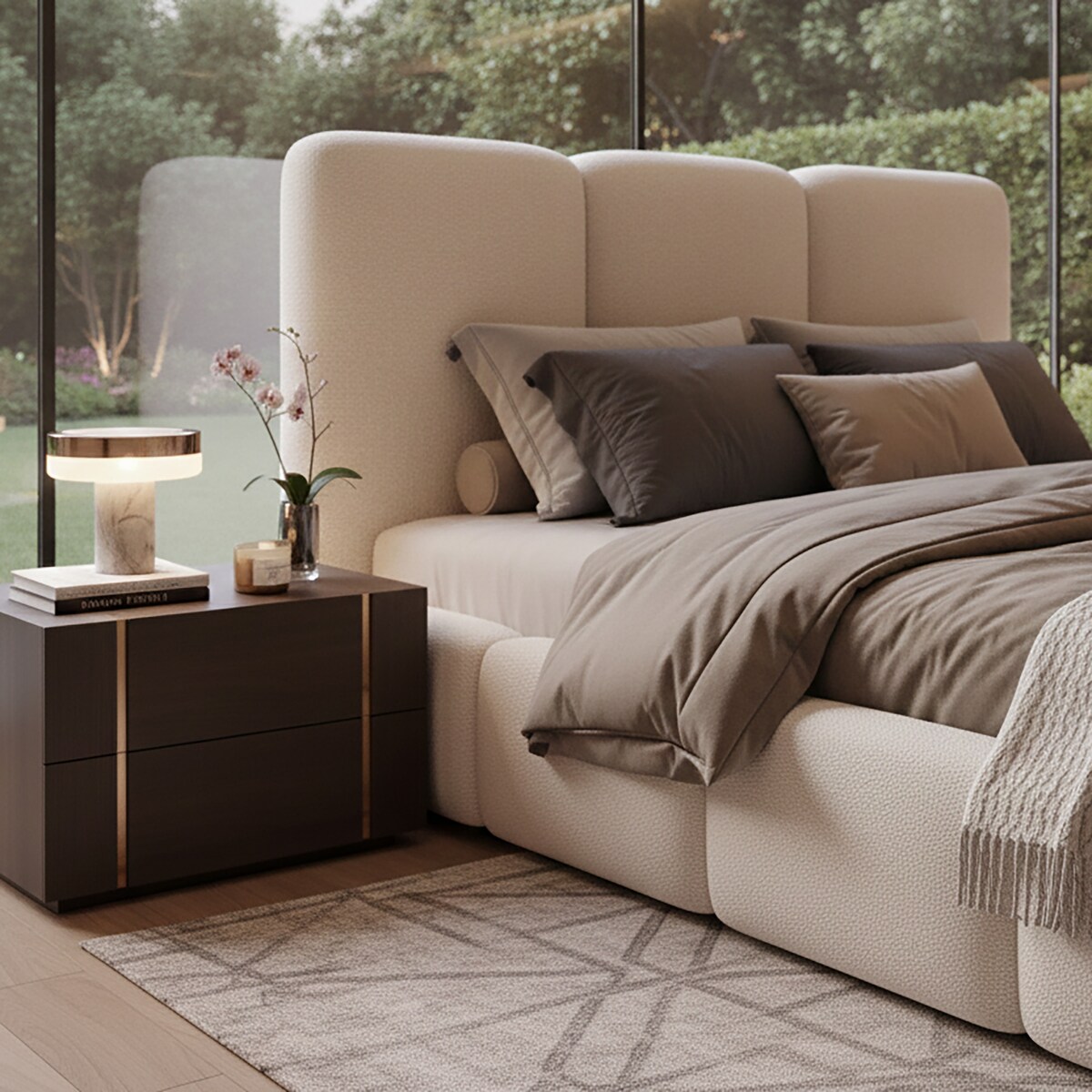 Łóżko Tapicerowane Capri 120X200 Stelaż Pojemnik Na Pościel Loop 06