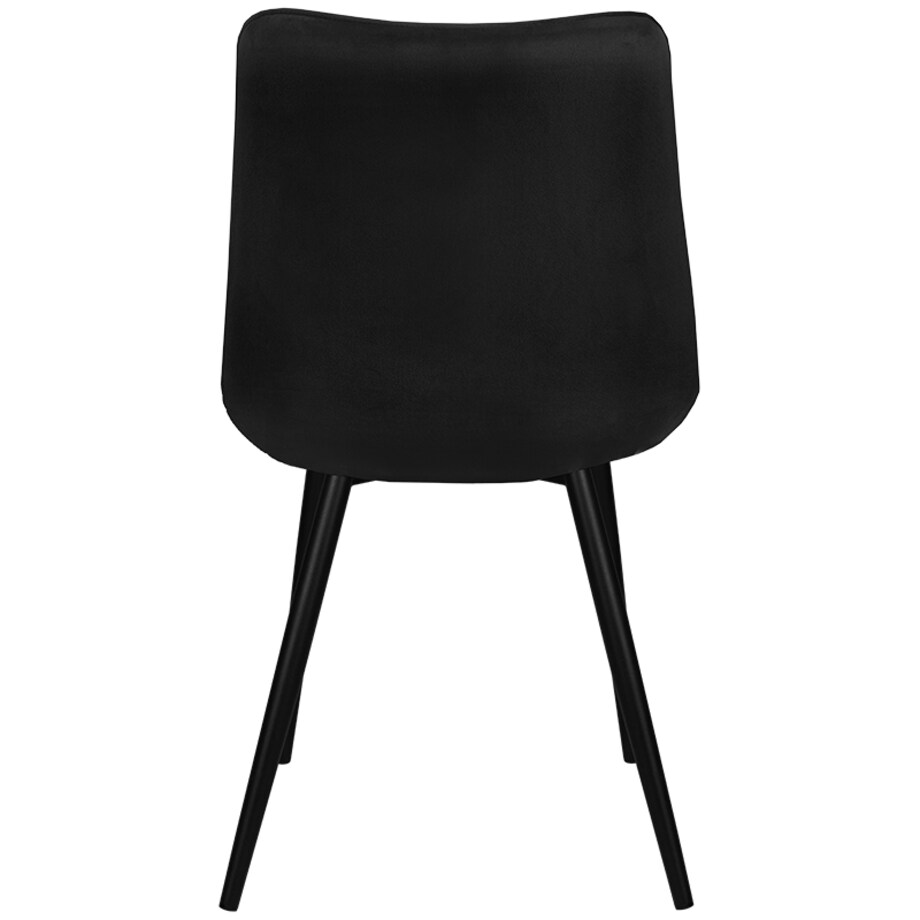 Krzesło tapicerowane czarne welurowe do salonu jadalni