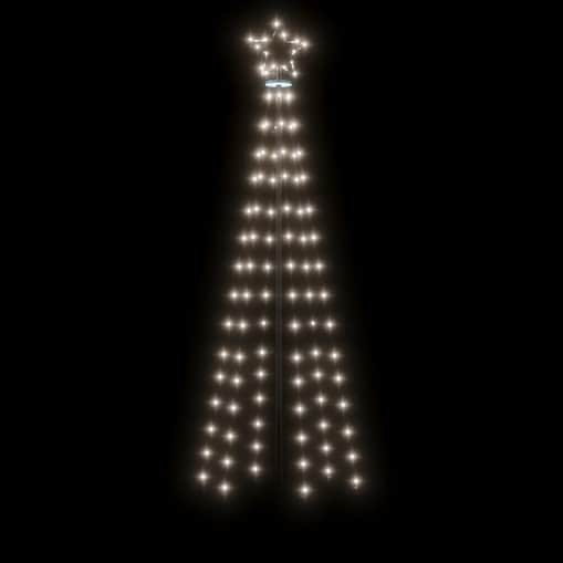 vidaXL Choinka z kołkiem gruntowym, 108 zimnych białych LED, 180 cm