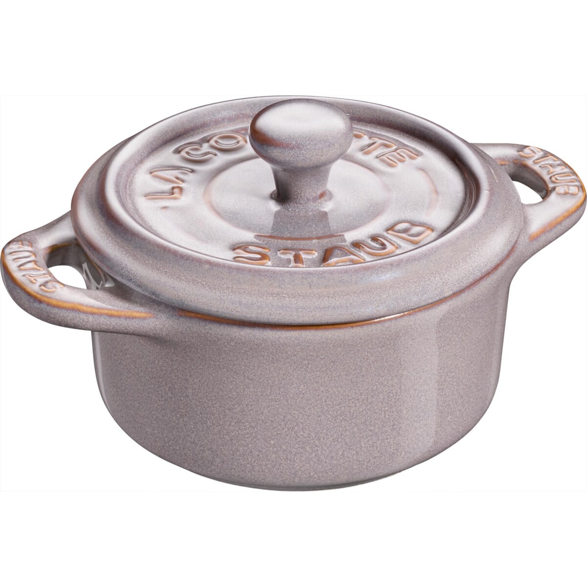 Staub Mini Cocotte Okrągły, 4 szt. - 200 ml, Antyczny szary