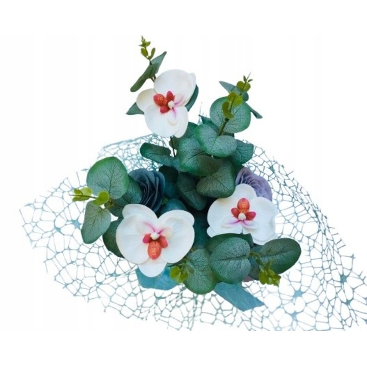 BIAŁY STORCZYK MYDLANY kwiaty na bukiet prezent dekoracja upominek box ślub